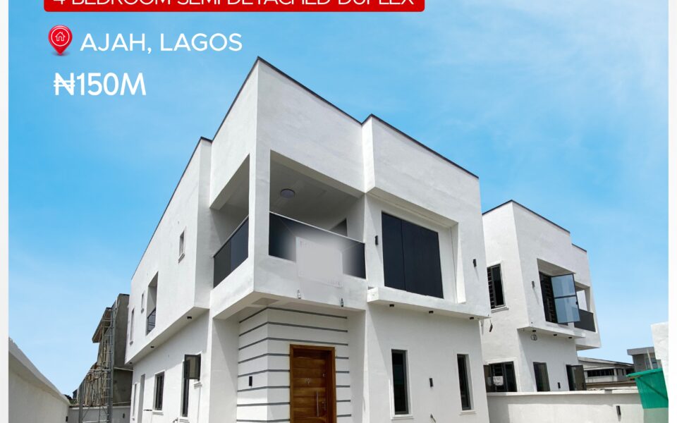 4 bedroom semi detached duplex in Ajah